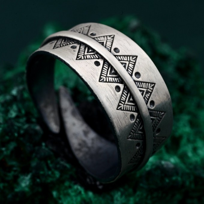 Mystical Boho Ring - Free Spirit Silver Adjustable Dreamscape Ring