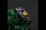 Sterling Silver Celtic Knot Ring with Peridot - Skeleton Hand Gothic Engagement, Artisan Crafted Mystical Jewelry
