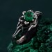 Unique Petal-Adorned Twig Ring - Floral Harmony and Botanical Elegance