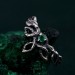 Delicate Leaf Braid with Wood Bark Branch Weave – One-of-a-Kind Silver Fairy Engagement Ring