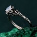 Woodland Whispers Ring – Enchanted Forest Amethyst Ring, Whimsical Vine and Blossom Twig Design, Unique Nature-Inspired Ring