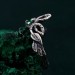 Whispering Leaves: Gothic Emerald Ring