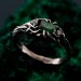 Luxury Emerald Tree-Inspired Wedding Ring – Exquisite Leafy Band