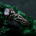Elven Men's Silver Sapphire Vine Ring – Unique Fantasy Wedding Ring, Nature-Inspired Witchy Jewelry