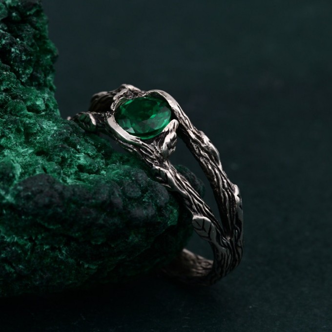 Gothic Noir Silver Band - Shadowed Elegance Nightfall Ring
