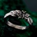 Nature-Inspired Peridot Silver Engagement Ring