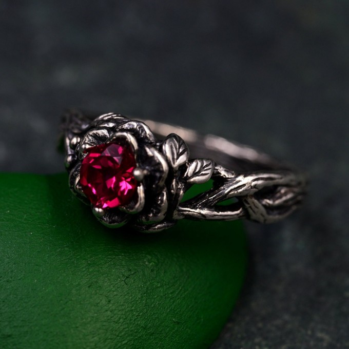 Handcrafted Silver Lotus Ring – Elegant Nature-Inspired Emblem for Her and Him