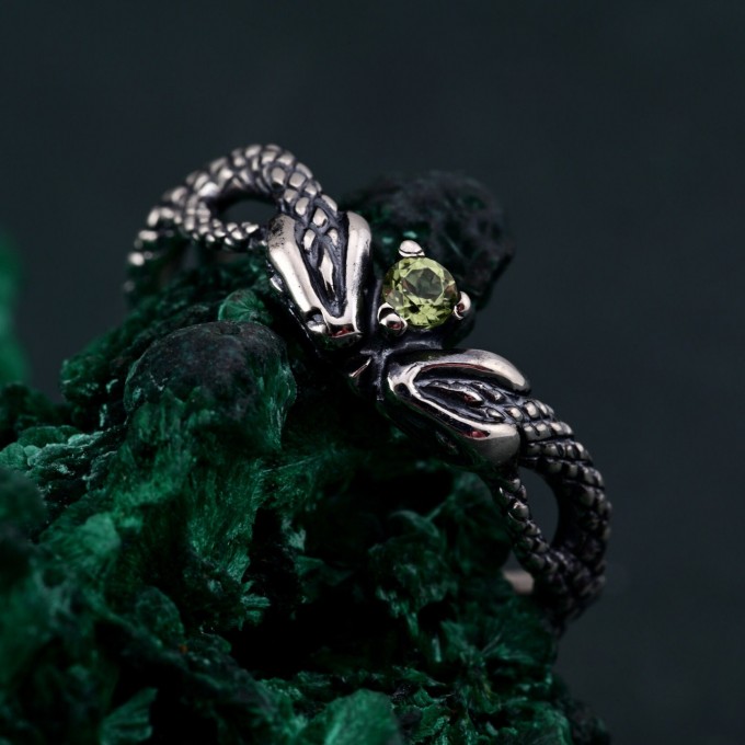 Serpentine Embrace Ring: Unique Twisted and Entwined Snake Band