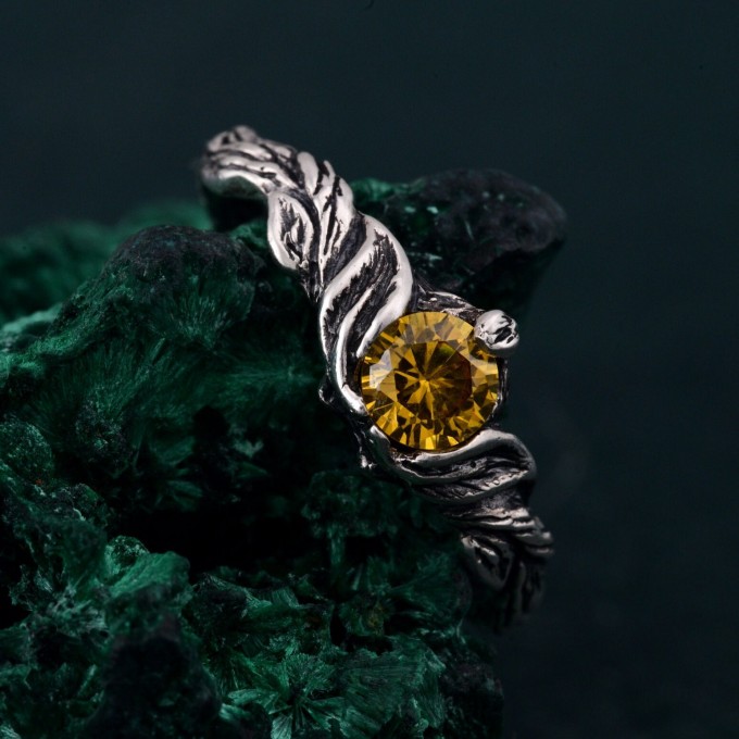 Unique Wood Engagement Ring – Nature's Embrace with Twig of Love Design, Woodland Promise Ring, Rustic Twig Wedding Band