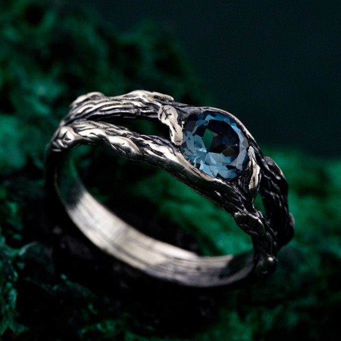 Silver Branch Band: Nature's Touch and Woodland-Inspired Silver Wrap Ring