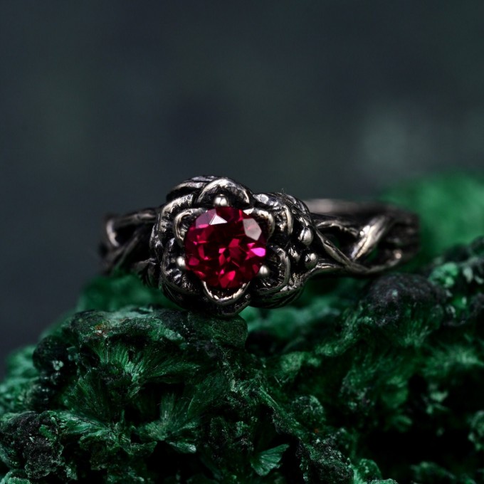 Nature-Inspired Handcrafted Lotus Silver Ring