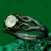 Moonlit Flame Silver Ring with Moonstone