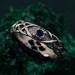 Vintage Style Tree Sapphire Ring – Wide Celtic Wedding Band with Intricate Design, Nature-Inspired Sapphire Ring