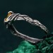 Unique Wood Engagement Ring – Nature's Embrace with Twig of Love Design, Woodland Promise Ring, Rustic Twig Wedding Band