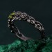 Peridot Blossom Silver Ring