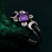 Moonlit Blossom: Gothic Amethyst Ring