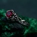Flame of the Lotus: Gothic Ruby Ring