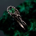 Emerald Elegant Leafy Wedding Band – Luxury Tree-Inspired Design, Exquisite and Unique Wedding Ring