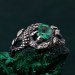 Heart of the Dragon: Gothic Emerald Ring