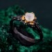 Moonstone Blossom Twig Ring & Enchanted Forest Moonstone Ring