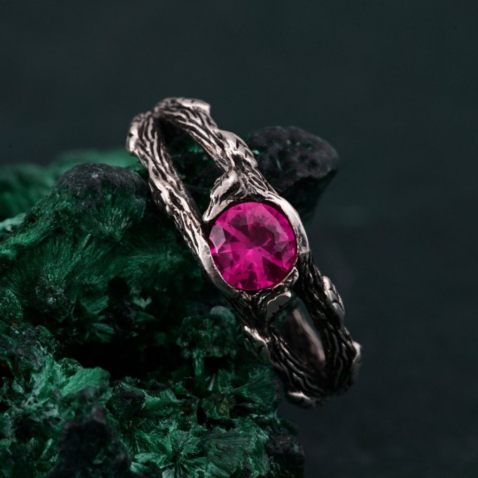 Nature's Touch Silver Branch Ring