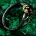 Enchanting Ring with Branch and Blossom - Forest Ring with Garnet
