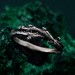Sterling Silver Twisted Branch Ring – Forest Twig Band, Branch Wedding Band, Sterling Silver Slim Wavy Twig Ring