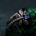 Delicate Interlocking Branch Ring – Distinctive Woven Twig Design, Petite Band for Women