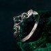 Emerald Engagement Band – Wooden Wedding Branch, Forest Wedding Ring, Branch of Love, Wooden Harmony Wedding Band