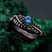 Topaz Fern Branchlet Ring – Whispering Fern Ring, Twig and Fern Ring, Woodland Fern Band, Graceful Frond Ring