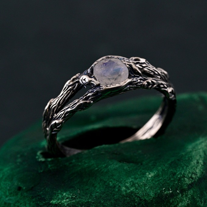 Silver Branch Band: Woodland-Inspired Sylvan Silver Wrap Ring