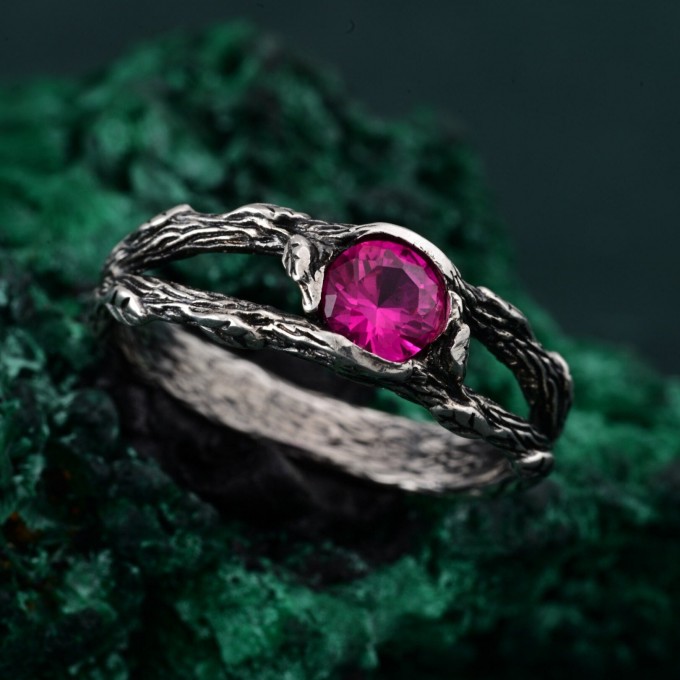 Branch ring in silver, Silver Branch Band, Nature's Touch Ring, Silverwood Wrap Ring, Twiggy Silver Ring, Woodland Branch Band