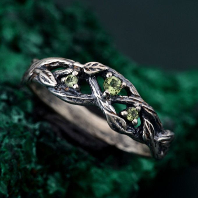 Eternal Tree Branch Silver Band - Woodland Whispers Design