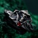 Gothic Skull and Mushroom Ring – Dark Enchantment Jewelry