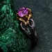 Gold Plated Silver Alexandrite Ring - Unique Handcrafted Bridal Elegance