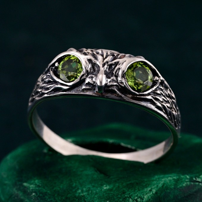 Owl Enchantment Ring - Silver Wisdom and Mystical Owl Statement Ring