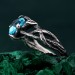 Romantic Topaz Engagement Ring: Unique Celtic Knot and Branch Design