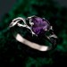 Unique Amethyst Silver Ring – Twisted Branch Design, Nature-Inspired, Handcrafted Elegant Jewelry for Her