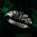 Unique Emerald Twig Engagement Ring – Sterling Silver Nature-Inspired Ring, Whimsical Butterfly Design, Artisan Crafted Jewelry