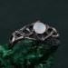 Celtic Sapphire Silver Ring - Elegant Classic Celtic Ornament