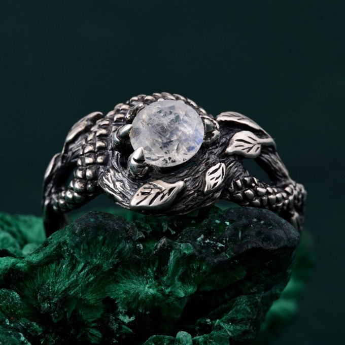 Silver Dragon Armor Ring: Serpentine Elegance with Dragon Scale Design