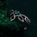 Delicate Leaf Braid with Wood Bark Branch Weave – One-of-a-Kind Silver Fairy Engagement Ring