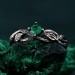 Emerald Whisper: Gothic Snake Ring