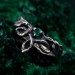 Delicate Leaf Braid with Wood Bark Branch Weave – One-of-a-Kind Silver Fairy Engagement Ring