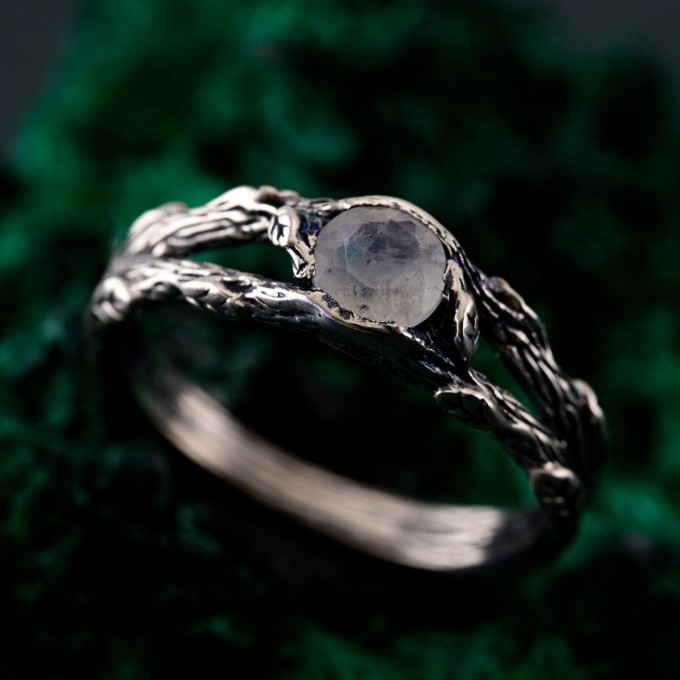 Silver Branch Band: Woodland-Inspired Sylvan Silver Wrap Ring