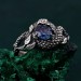 Twilight Dragon: Gothic Sapphire Dragon Ring