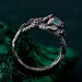 Flamebound Treasure: Gothic Dragon Mystic Stone Ring