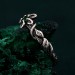 Silver Branch Ring with Emerald: Graceful Nature-Inspired Design