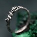 Enchanted Vines: Gothic Silver Nature Ring