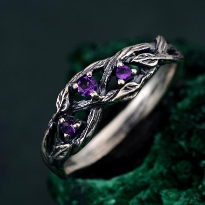 Nature's Embrace Engagement Band with Eternal Tree Branch Design